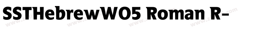 SSTHebrewW05 Roman R字体转换